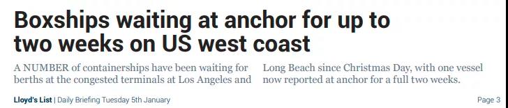 美西港口擁堵加劇，貨物堆積延遲交付，貨船排隊長達兩周待泊