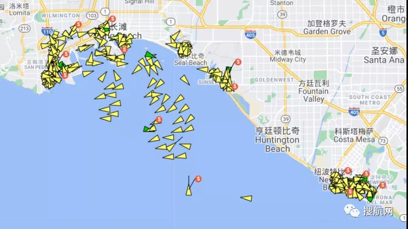 美西港口擁堵加劇，貨物堆積延遲交付，貨船排隊長達兩周待泊