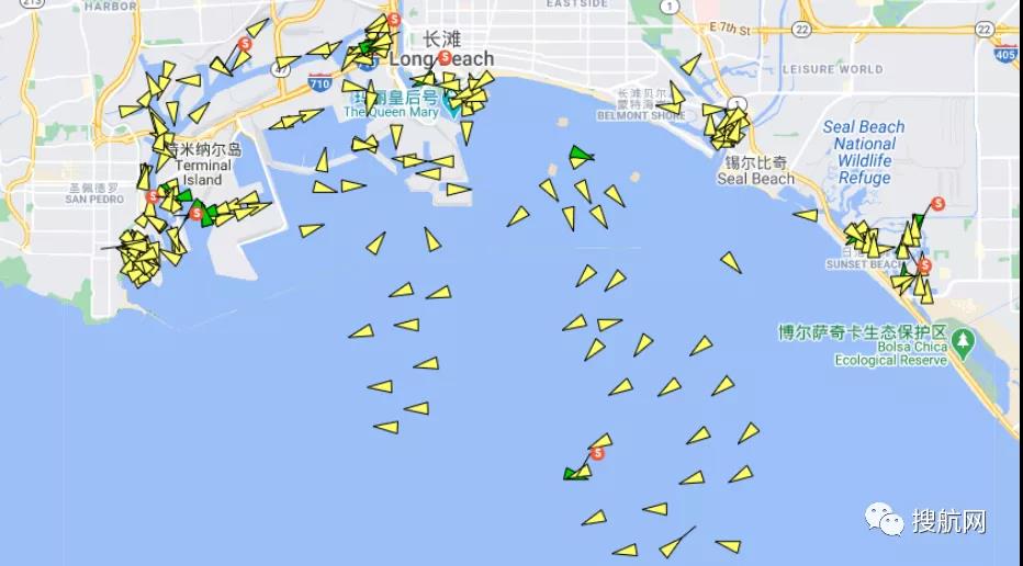 美西港口擁堵加劇，貨物堆積延遲交付，貨船排隊長達兩周待泊