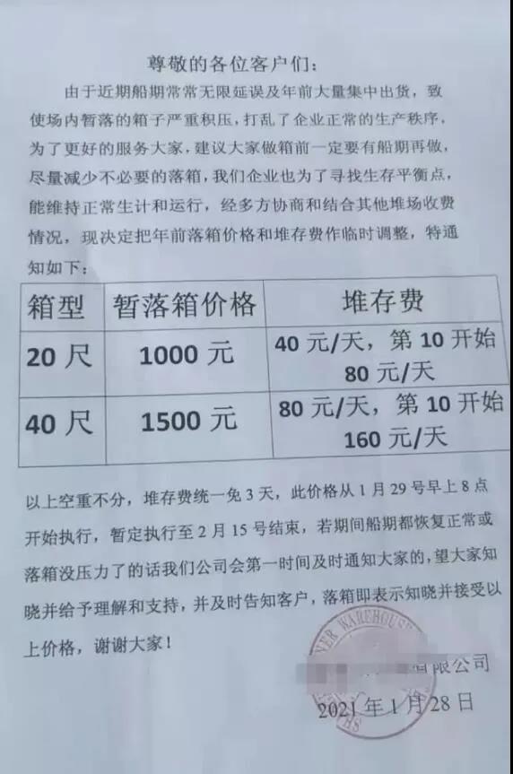 落箱費(fèi)飛漲到1500.....馬路變堆場、道路堵、一箱難落、司機(jī)難尋、卡車難求!