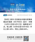 【內(nèi)貿(mào)】最新新華.泛亞航運(yùn)中國(guó)內(nèi)貿(mào)集裝箱運(yùn)價(jià)指數(shù)