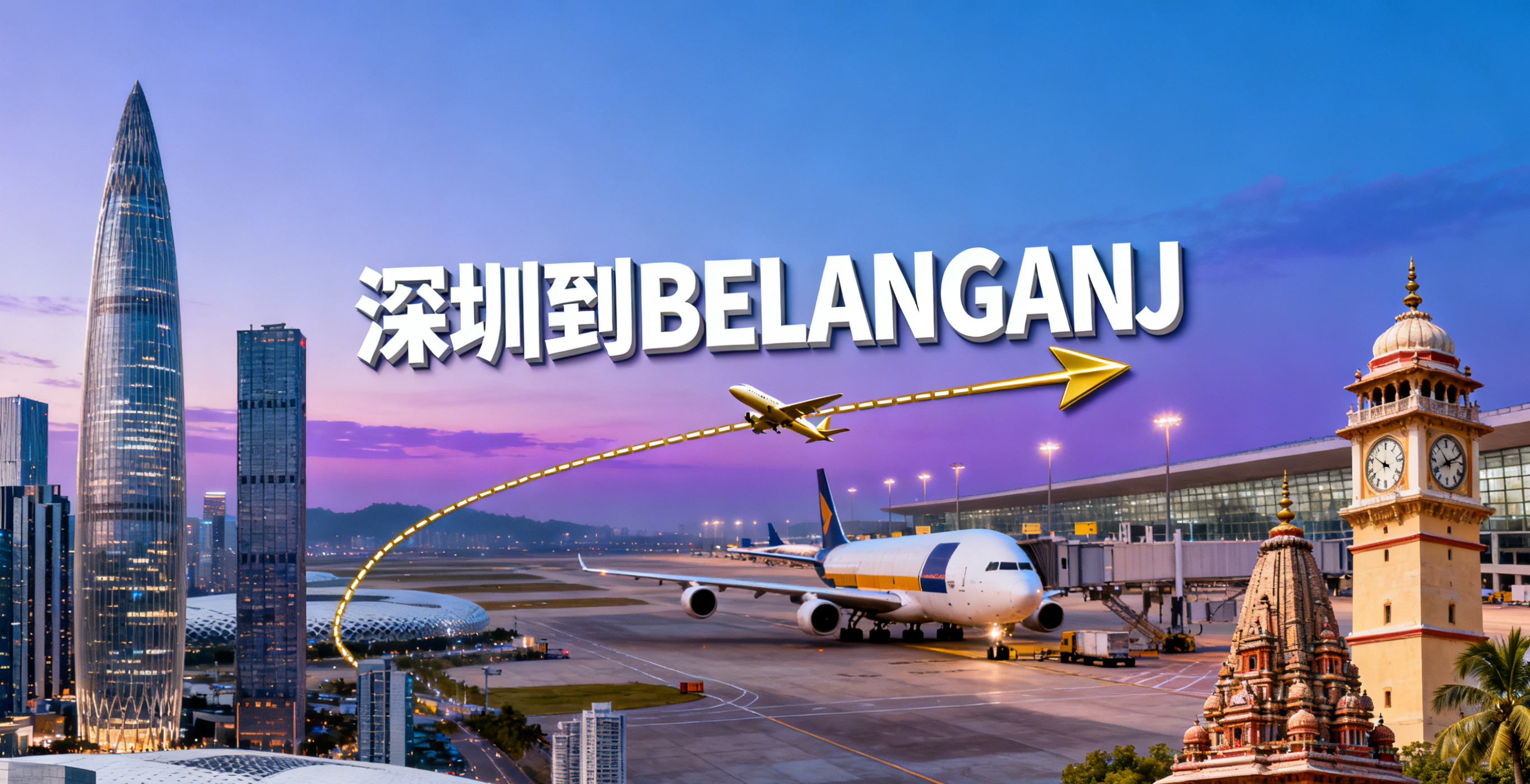深圳到BELANGANJ常見空運路徑與時效